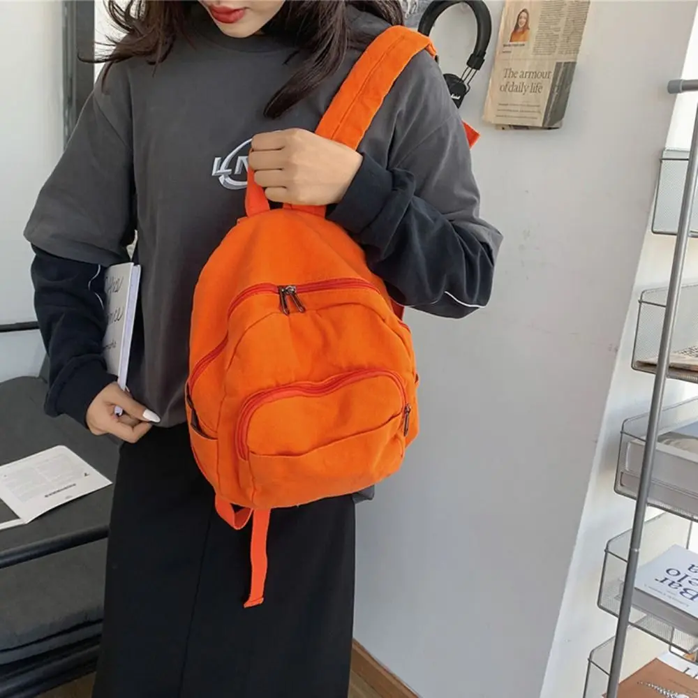 

Модный простой холщовый рюкзак для отдыха, моющаяся многофункциональная сумка на плечо, модный женский дорожный рюкзак в стиле ретро