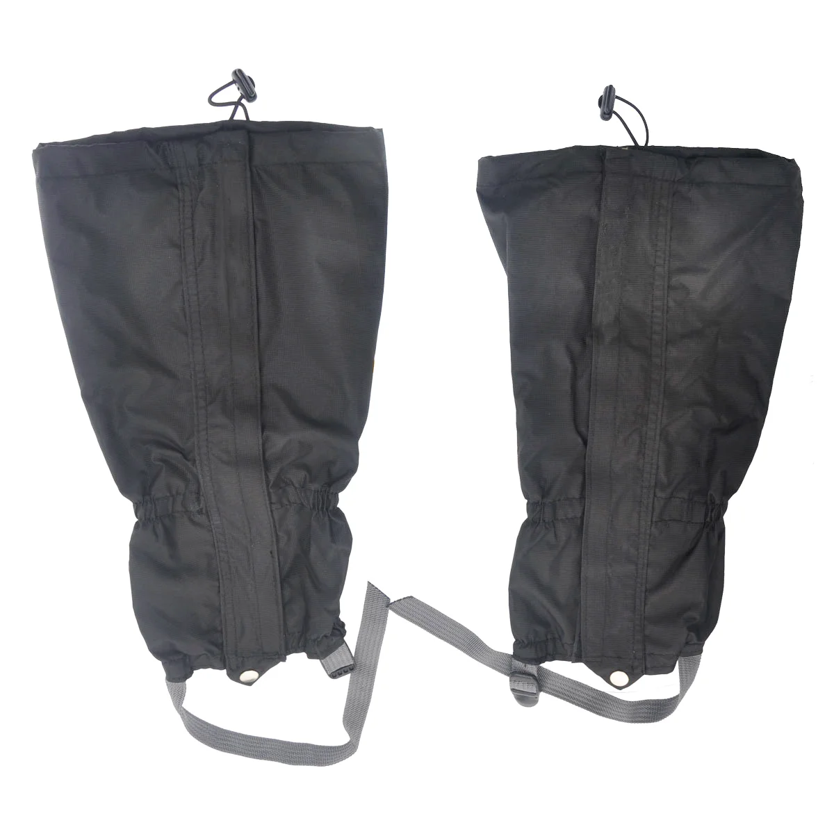 

Waterproof Breathable Snow Gaiters Boot Covers Leg Protectors One Size Black 42cm Length 48cm Elastic Band Hook
