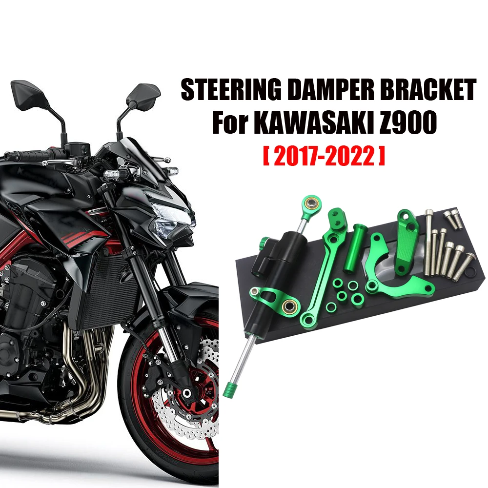 Motorcycle shock absorber direction damper bracket steering buffer draw ruler titanium size suitable for kawasaki Z900 2017-2022