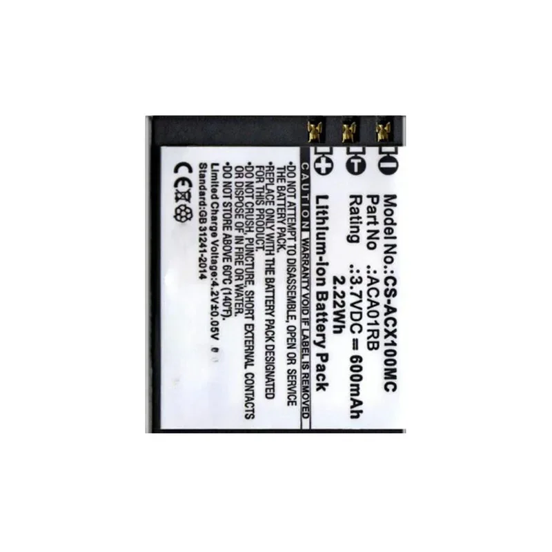 

600mAh Sports Camera Battery For ACTIVEON CX HD CX Gold, CX - Perfect For Action Shots