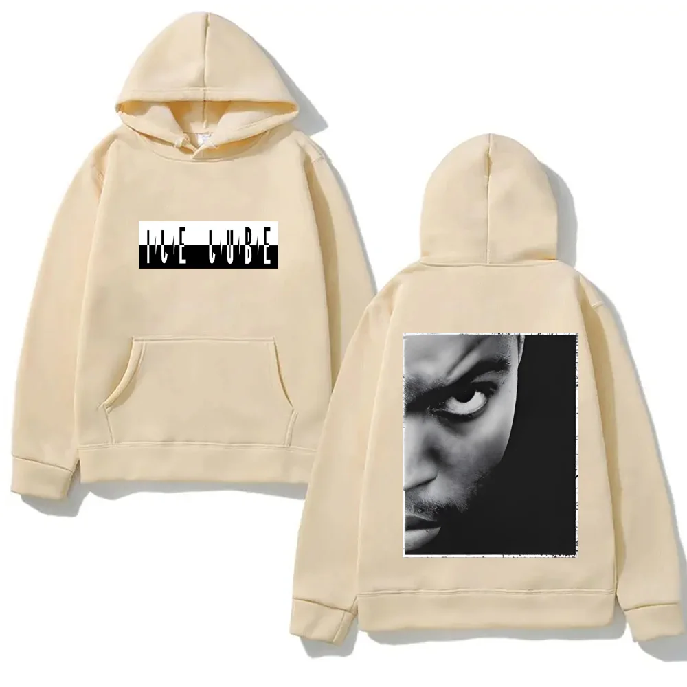 Ice Cube Photo Back Black Hoodie 2025 New Same as official website Grunge Sweatshirts Punk Long Sleeve Clothing Hooded Pullovers