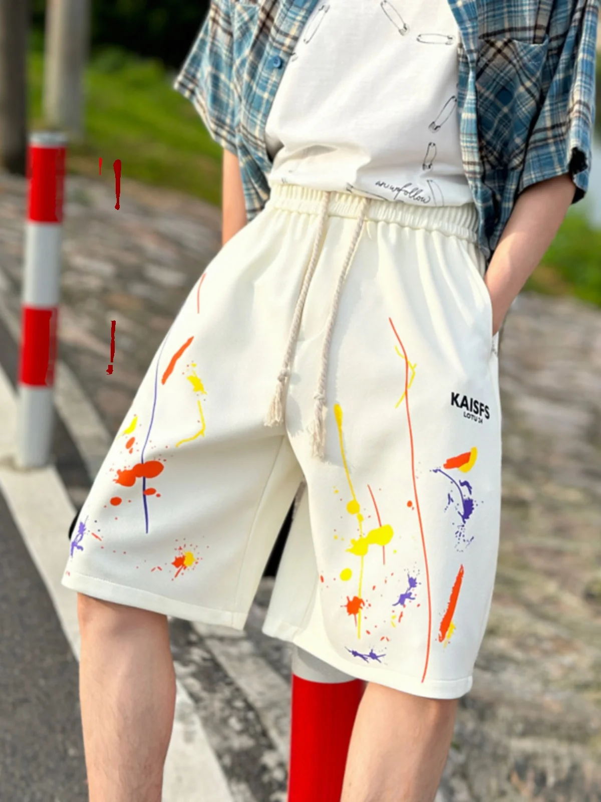 

Мужские повседневные свободные летние тонкие брюки-шорты (пять четвертей длины), спортивные, удобные, модные, трендовые, брендовые, с низкой посадкой, до середины бедра