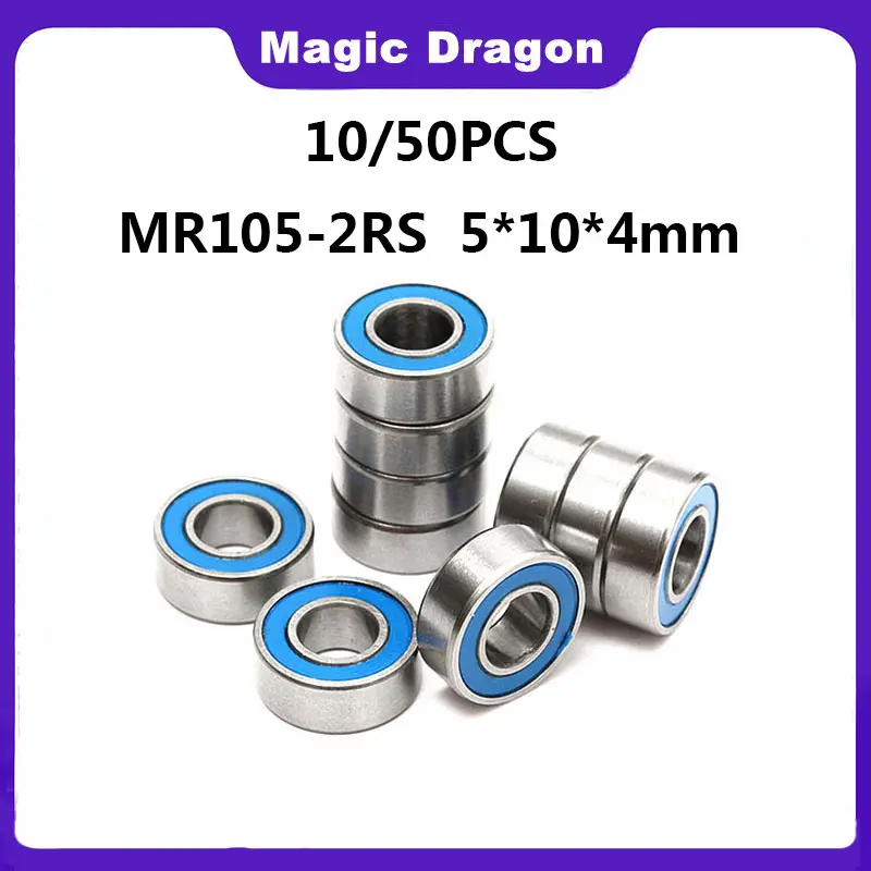10 Stücke MR115-2RS Kugellager Doppelt Geschirmt Miniatur Stahl Lager 5x11x4mm 90006010