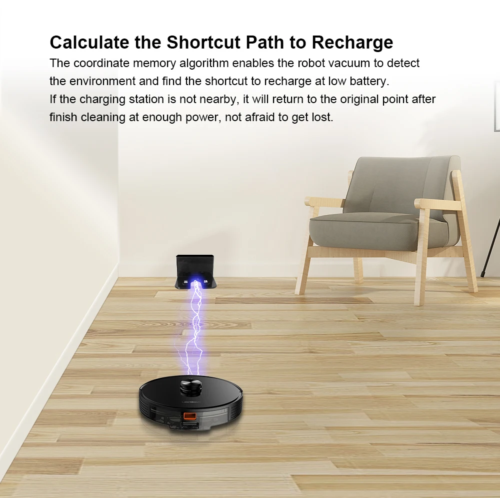 Liectroux X6 LDS Robot Vacuum Cleaner,Laser Lidar Navigation,Wet & Dry Mopping,6500Pa Suction,Multi-Floor Map,Customized Smart H