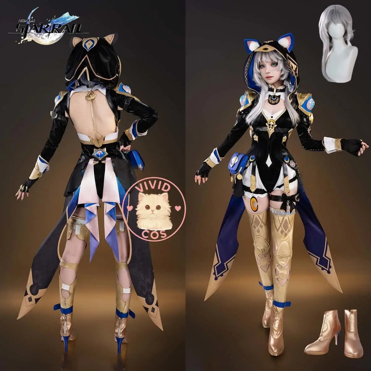 

Hot Game Honkai: Star Rail Cosplay Costume Anime Cifera Role Playing High-quality Uniform Dress Wig for Women Comic Con Party