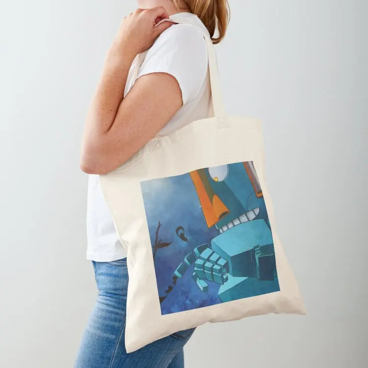 

Blue robot house. Tote Bag great bag handbag shopper bag woman canvas tote bags