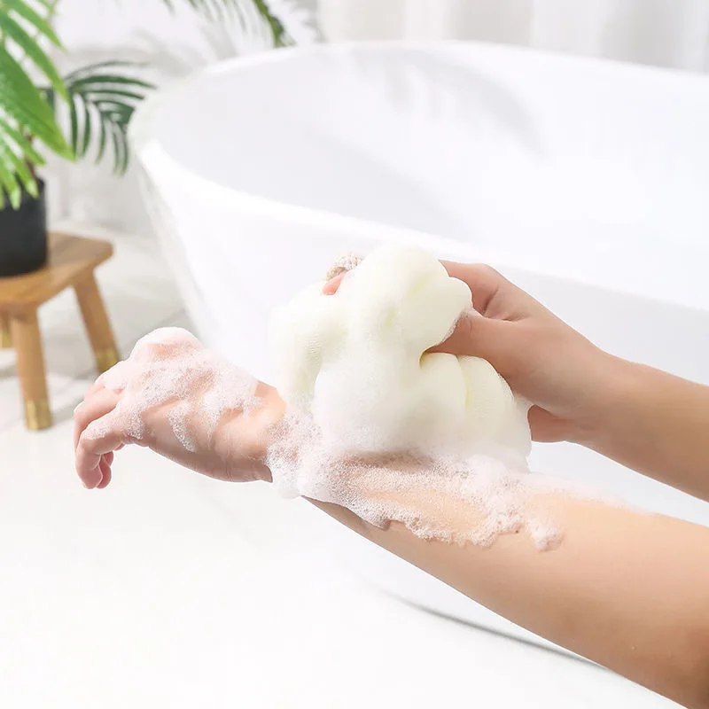 Soft Exfoliating Washcloth Back Scrubber Shower Multi-Function Foam Bath Ball Ultra-Long Exfoliating Body Cleaning Tool