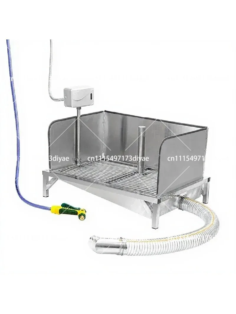 304 Stainless Steel Auto Flush Dog Toilet Indoor Straight Sewer Pet Urinal for Medium Large Dogs