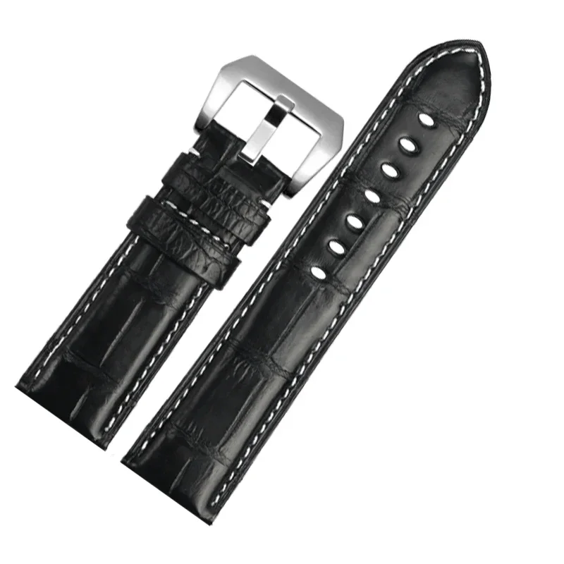 Crocodile Leather Watch Strap for Panerai 1950 Series Pam00321 Pam01313 Waterproof Sweatproof Watch Band Accessories 22 24 26mm