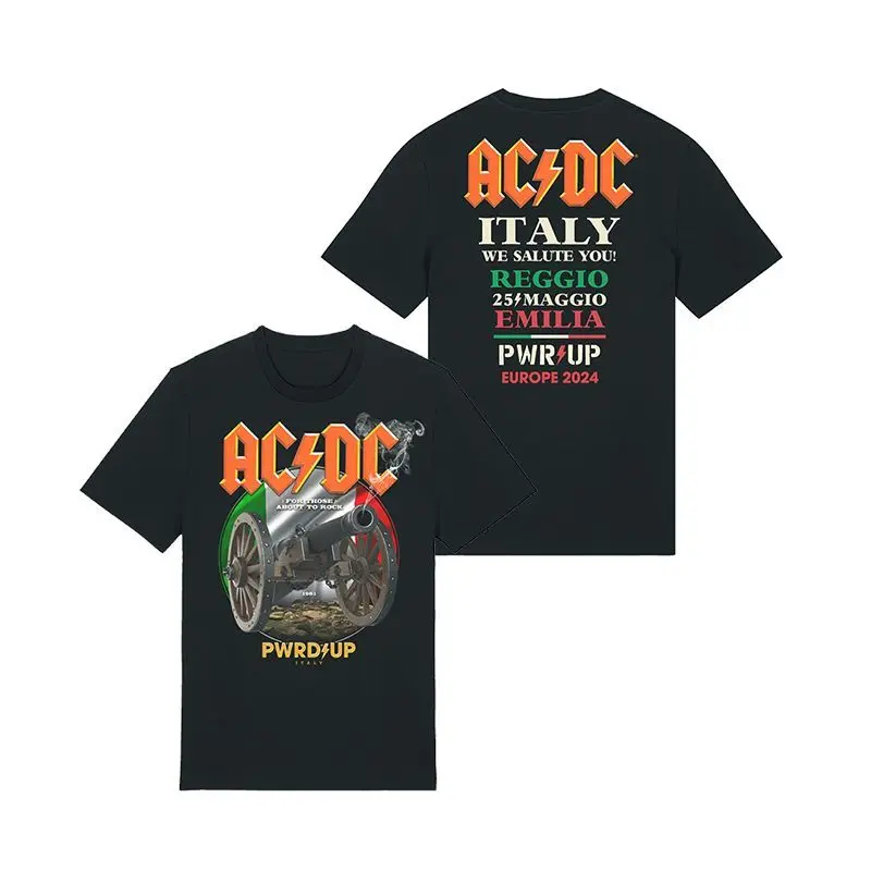 2025 nouveau AC/DC T-shirt hommes femmes coton t-shirts Hip Hop Rock à manches courtes marque hommes T-shirt de haute qualité été hauts Streetwear