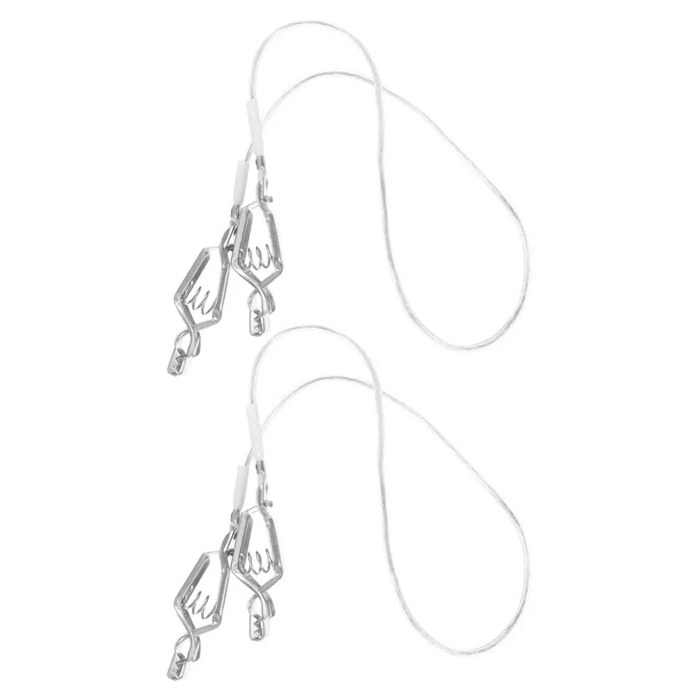 

2Pcs Fencing Sport Foil Hand Wire Line Holder Mask Equipment for Training Competition Stainless Steel Conductivity