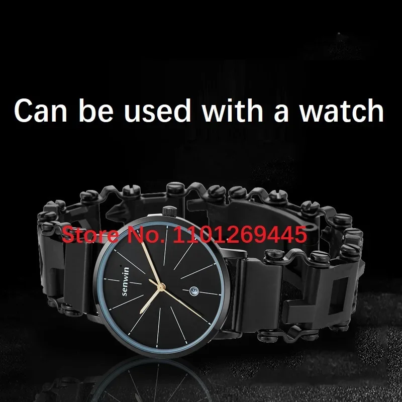 Imagem -04 - Pulseira de Ferramentas Multifuncional para Homens Equipamento ao ar Livre Acessórios de Sobrevivência Aplicável a