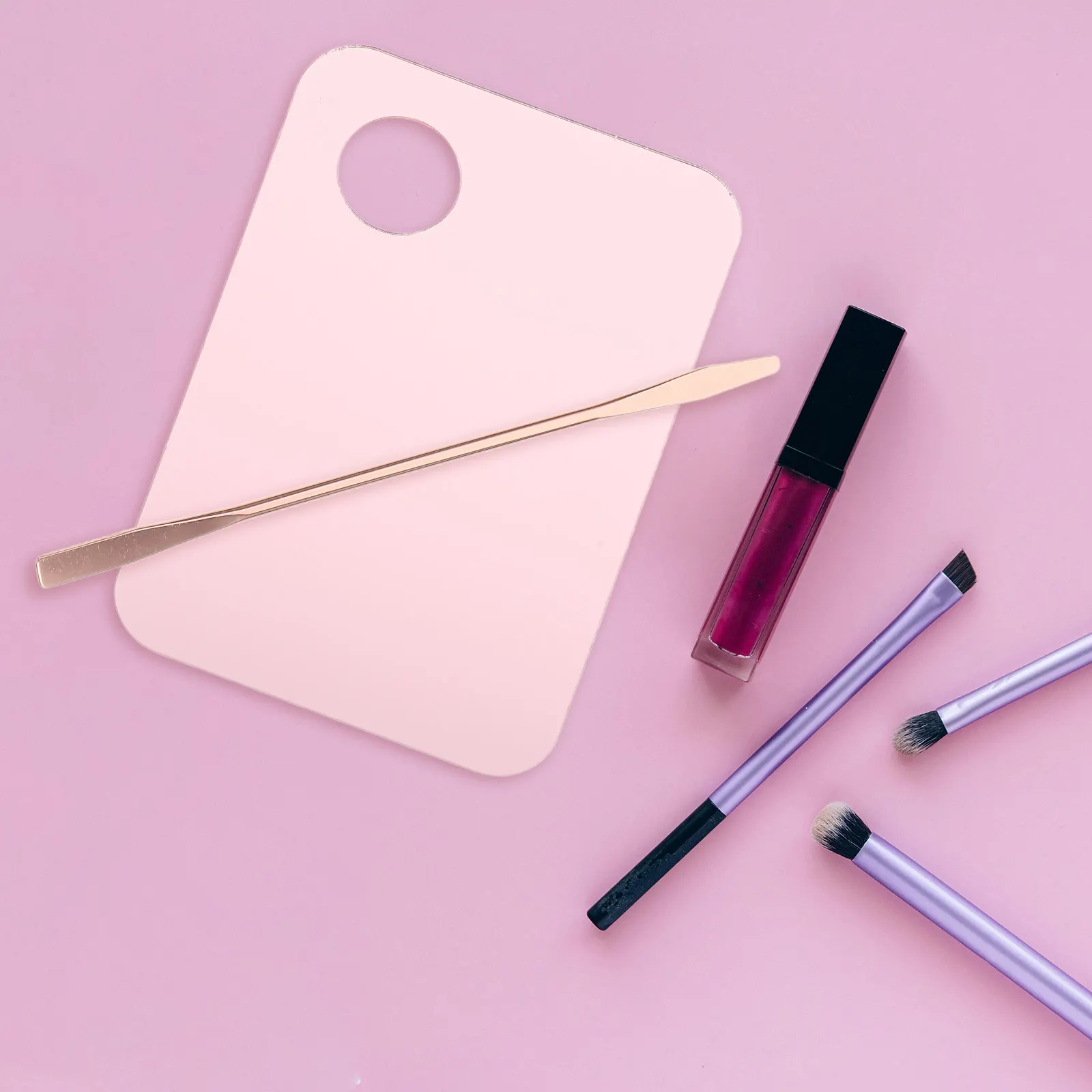 1 set Makeup Mixing Palette Set Acrylic Stainless Steel Pigment Board Foundation Diy Color Blending Tool Kit Painting