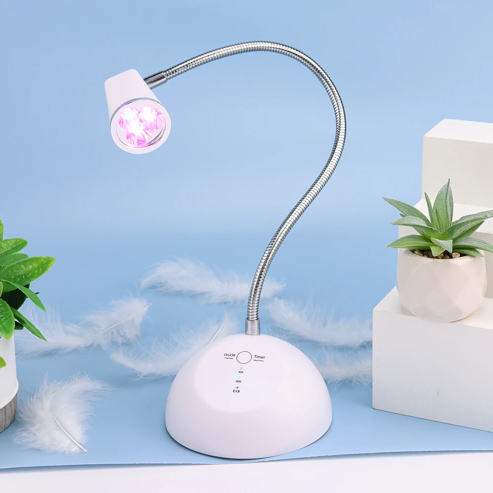 เดสก์ท็อปแบบชาร์จไฟได้ Focused Beam เครื่องเป่าเล็บแบบพกพา 18w เล็บ UV LED โคมไฟเจลบ่มพร้อม Touch Sensor