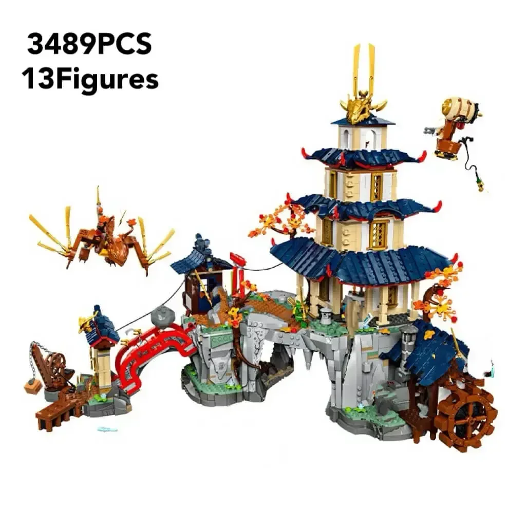 

New 2025 City Tournament Temple Building Blocks Bricks Creative Street View House Toy for Adult Children Birthday Gifts 3489Pcs