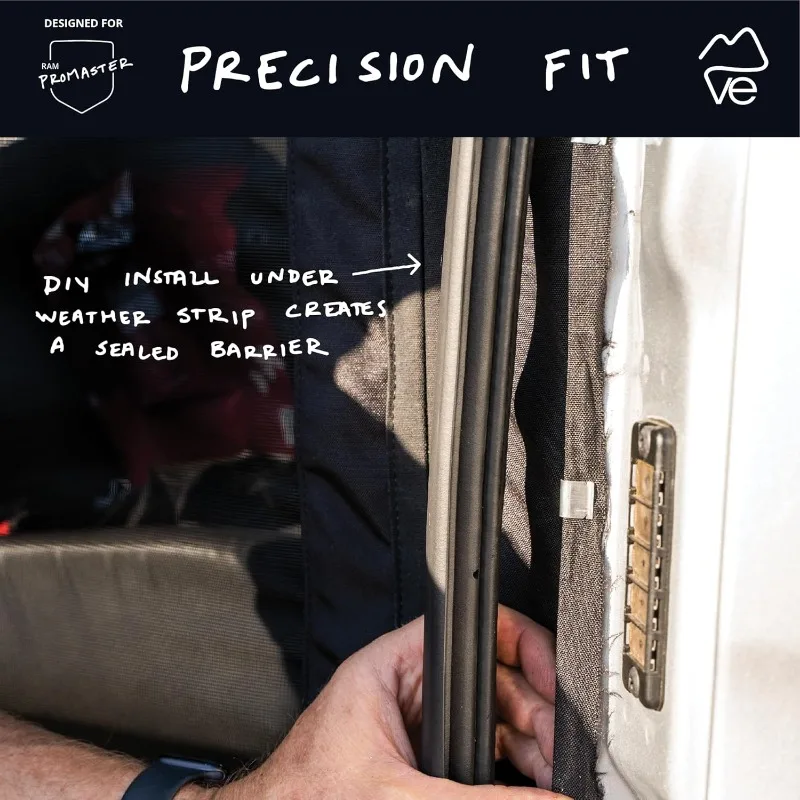 VanEssential Magnetic Closure Sliding Door Bug Screen Designed for Ram Promaster Van