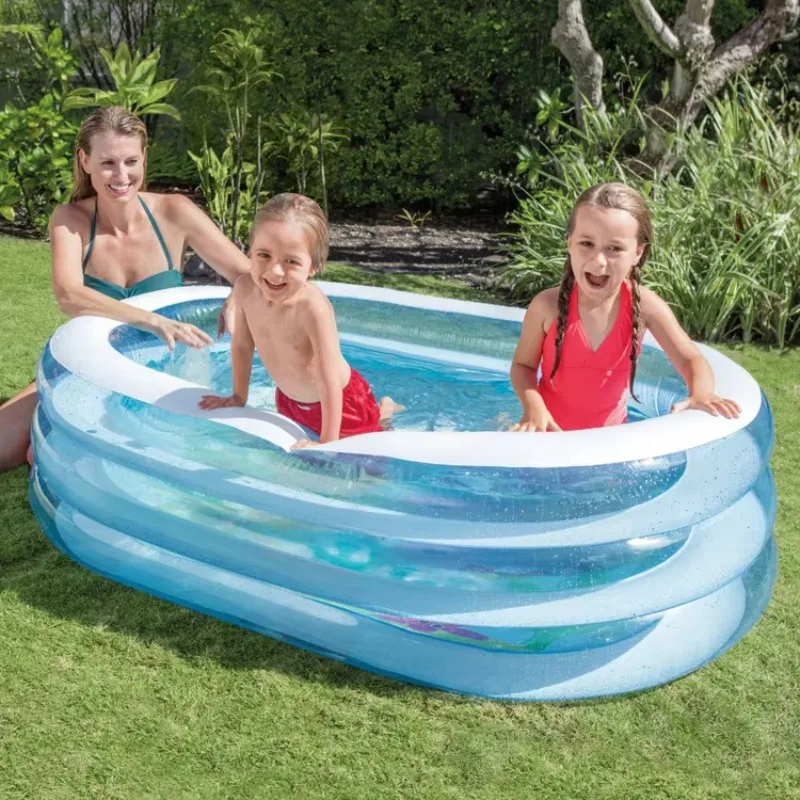 

Original Transparent Elliptical Family Swimming Pool Children's Water Play Pool Inflatable Ocean Ball Pool 57482