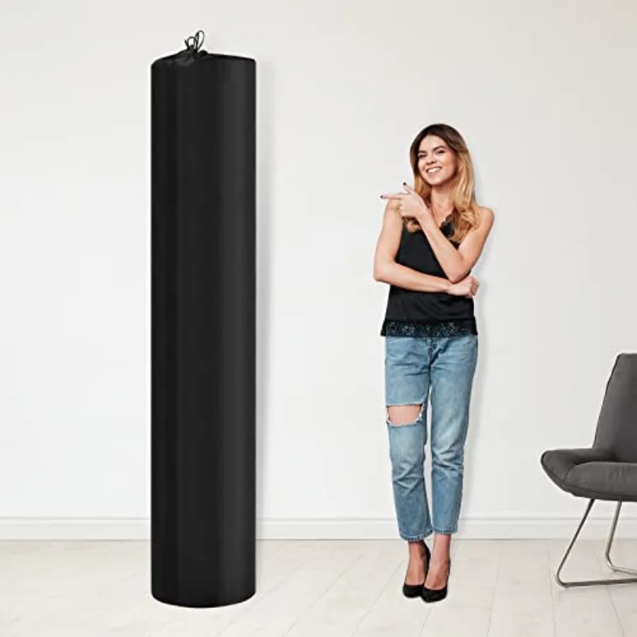 

Large Black Rug Storage Bag Drawstring up to 6 x 9 ft Nylon Carpet Bag 20 x 92 Inch Perfect for Moving Packing Cover Storage 1