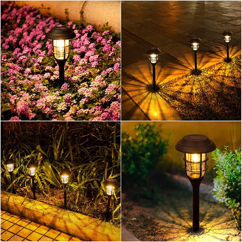 6pcs Waterproof Solar Lawn Lights for Outdoor Garden and Courtyard Decoration - Energy Efficient Landscape Floor Lights for Vill