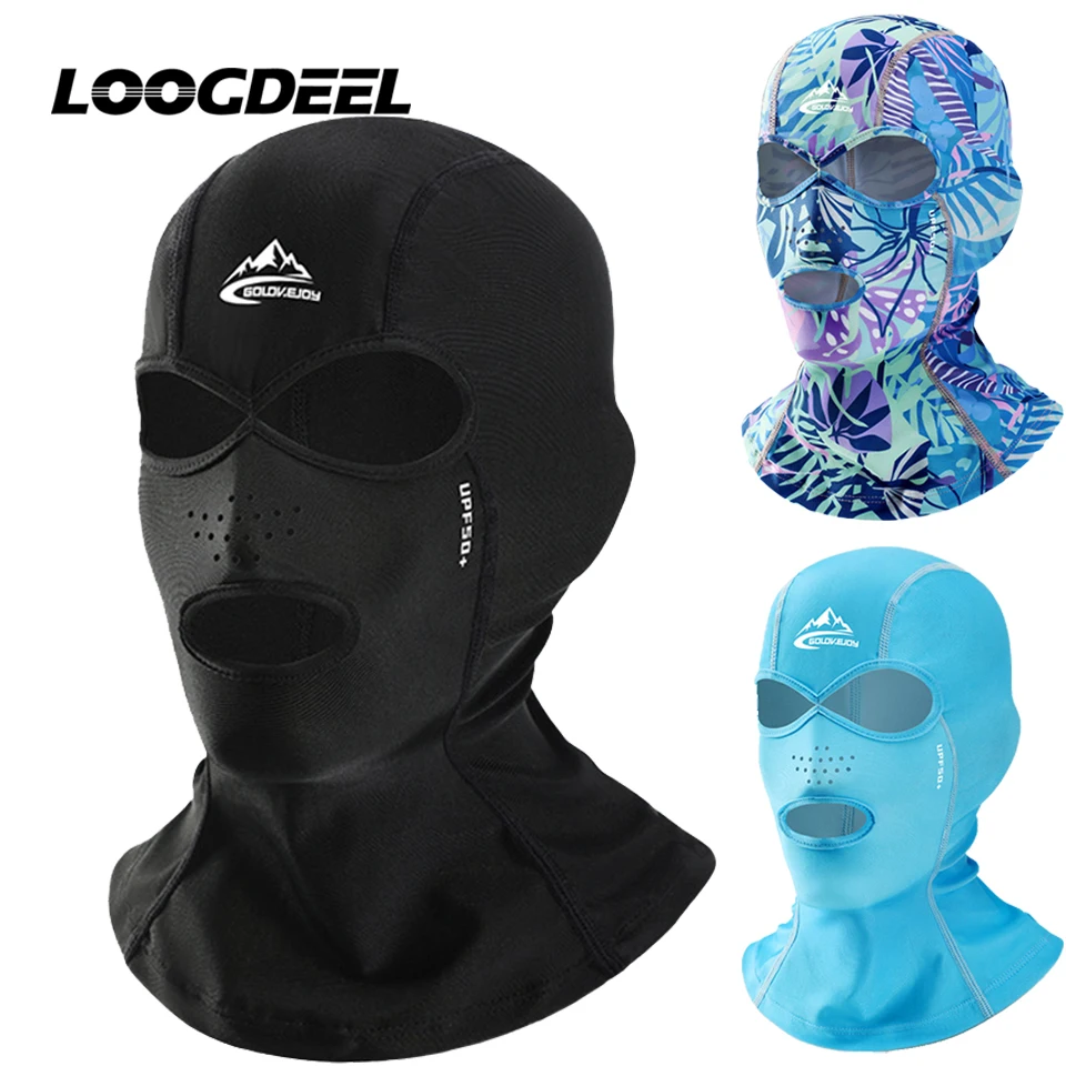 LOOGDEEL Cycling Balaclava Breathable Ice Silk Fishing Facekini Outdoor Sports Face Mask Neck Protect Sunscreen Headwear Unisex