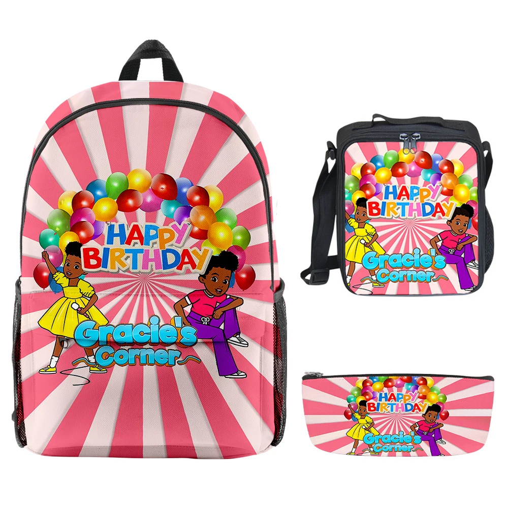 

Luxury Novelty Gracies Corner 3D Print 3pcs/Set Student School Bags Laptop Daypack Backpack Crossbody Lunch bag Pencil Case
