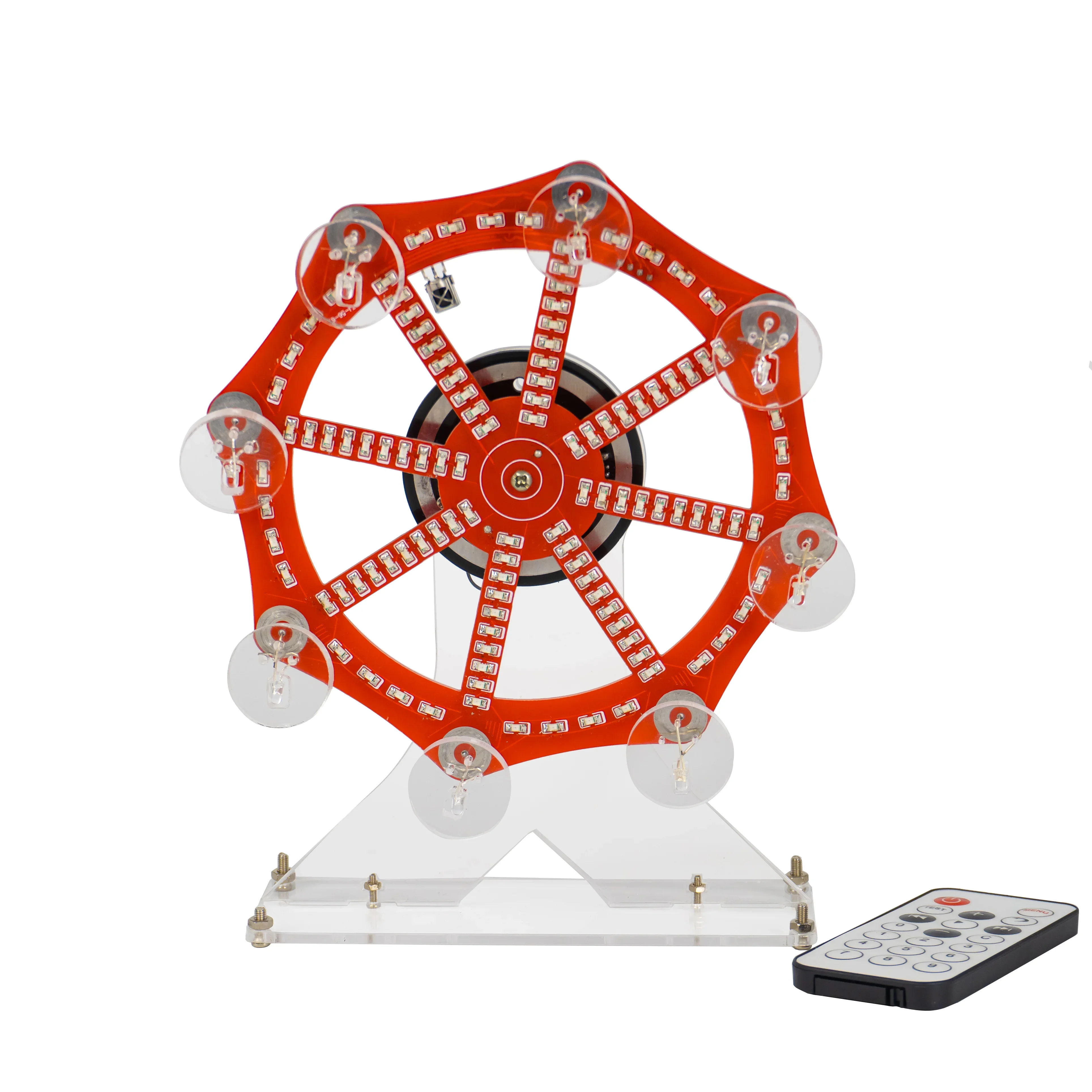 7 色電動観覧車モデルキット電子 DIY 楽しい LED ライトマイクロコントローラーはんだ付け練習回路基板