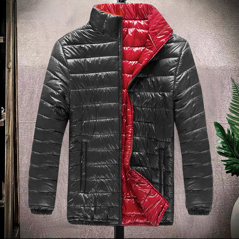 

2024 Winter Men's Coats Warm Thick Male Jackets Padded Casual Waterproof Solid Color Parkas Men Overcoats Casual Clothing W09