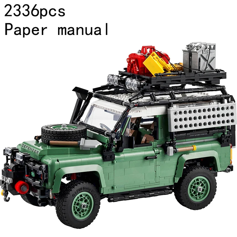 

2336 деталей: Конструктор «Внедорожник Land Rover Defender 90» (модель суперкара), украшение для комнаты, подарок на день рождения, 10317