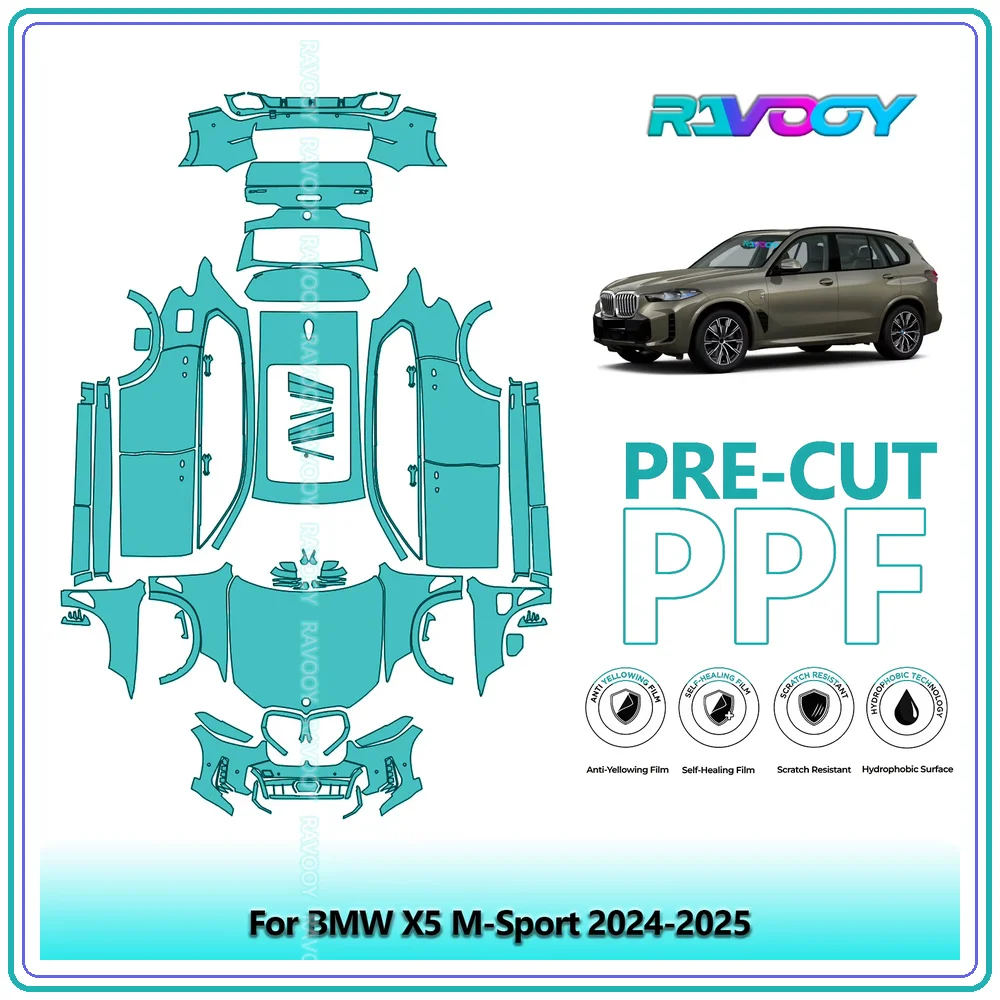 For BMW X5 M-Sport 2024-2025 Precut TPU Paint Protection Film PPF Full Body Kit Clear Bra Stone Guard EU UK