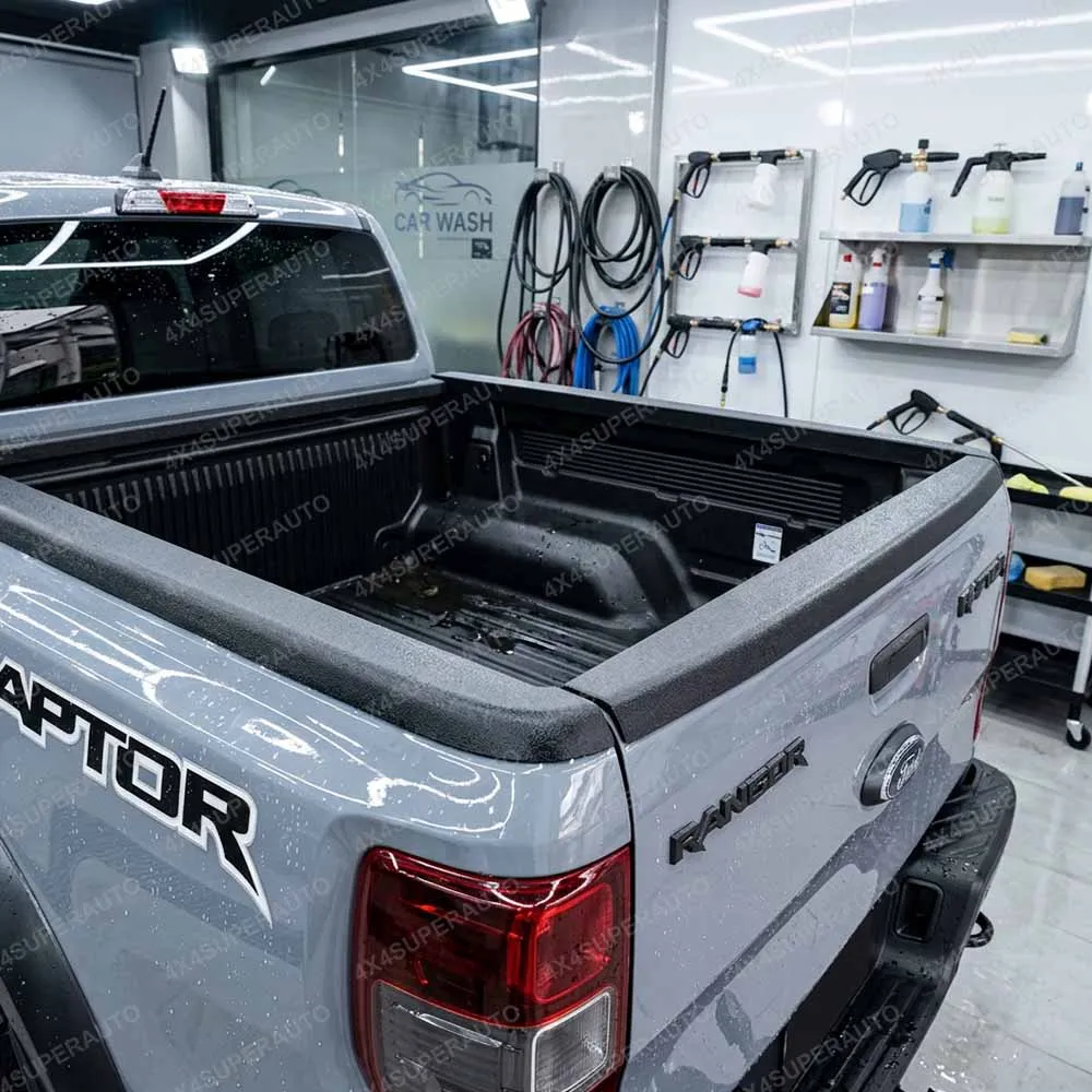 Tailgate Cover for Ford Ranger T6 T7 T8 2012-2021 Wildtrak Raptor Tailgate Protector Guard Cap ABS Matte Black 3/4PCS