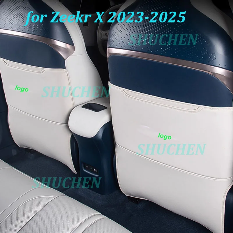 

Car Seat Anti-kick Pad for Zeekr X 2023-2025 Seat Back Kick Protector Leather Dirt-proof Modification Cover Interior Accessories