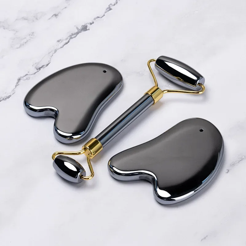THz Guache Stone Terahertz Face Gua Sha Roller Facial Massage Scratch Board Beauty Care Gouache Scraper Guasha Massager