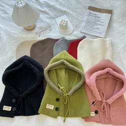 Winter Solid Color Retro Knitted Woolen Hat Women's Knitted Knitted Women's Warmth Hat For Women