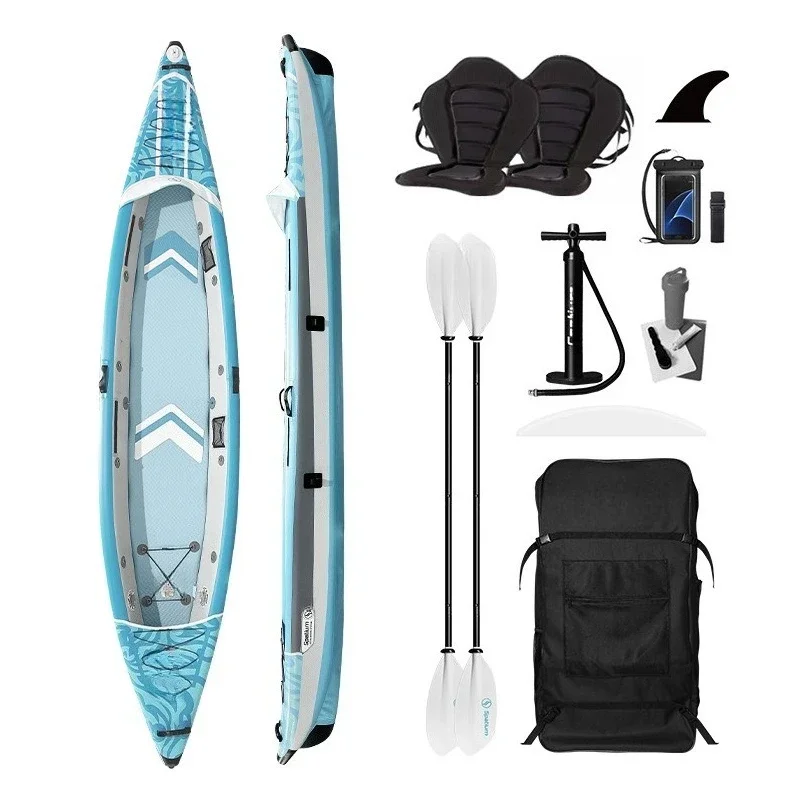 Double thickened inflatable kayak, fishing boat, rafting rubber boat, assault boat, sightseeing boat