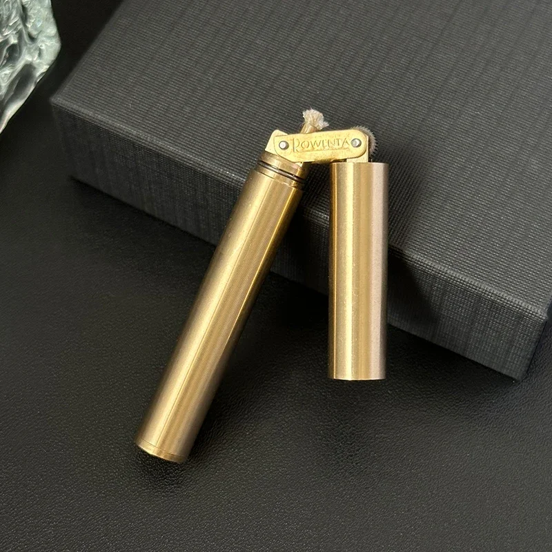 Nunchakus Lighter for Men Dad Husband Christmas Gift Vintage Lighter Nunchucks Kerosene Lighter Windproof Brass Stainless Steel