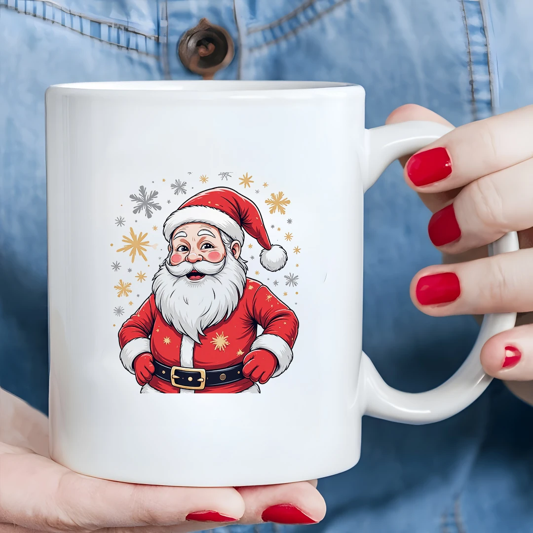 

11oz Santa Claus cartoon mug Children's Cold & Hot Drink Cup Christmas Gift Family Office Cup
