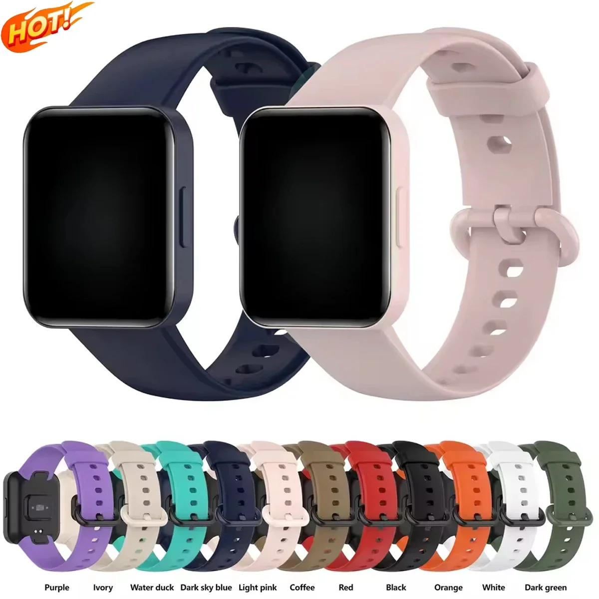 

Новые силиконовые ремешки для Redmi Watch 2 Lite Poco Watch, сменный ремешок для часов, браслет для Xiaomi Watch Lite с защитной пленкой для экрана