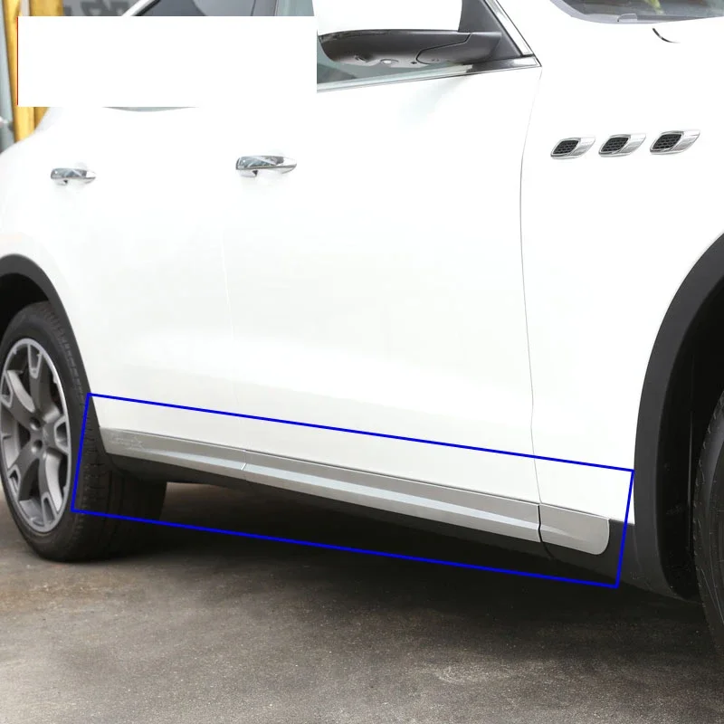 

OLAVGDN 6pcs ABS Matte Silver Car Body Side Door Decorative Strips Trim For Maserati Levante 2016 2017 Car Styling