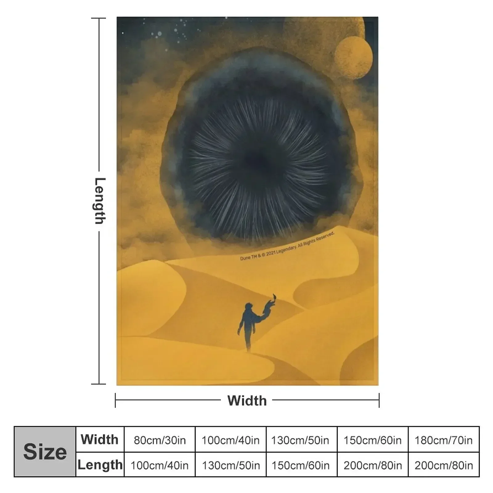 The Great Shai-Hulud, Yellow Sand Throw Blanket Tourist Thermal wednesday Multi-Purpose Sleeping Bag anime Blankets