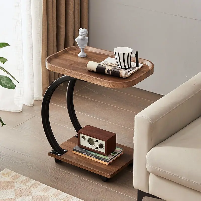 Scandinavian Modern Minimalist C-shaped Side Table Designer Small Coffee Table Corner Table Sideboard