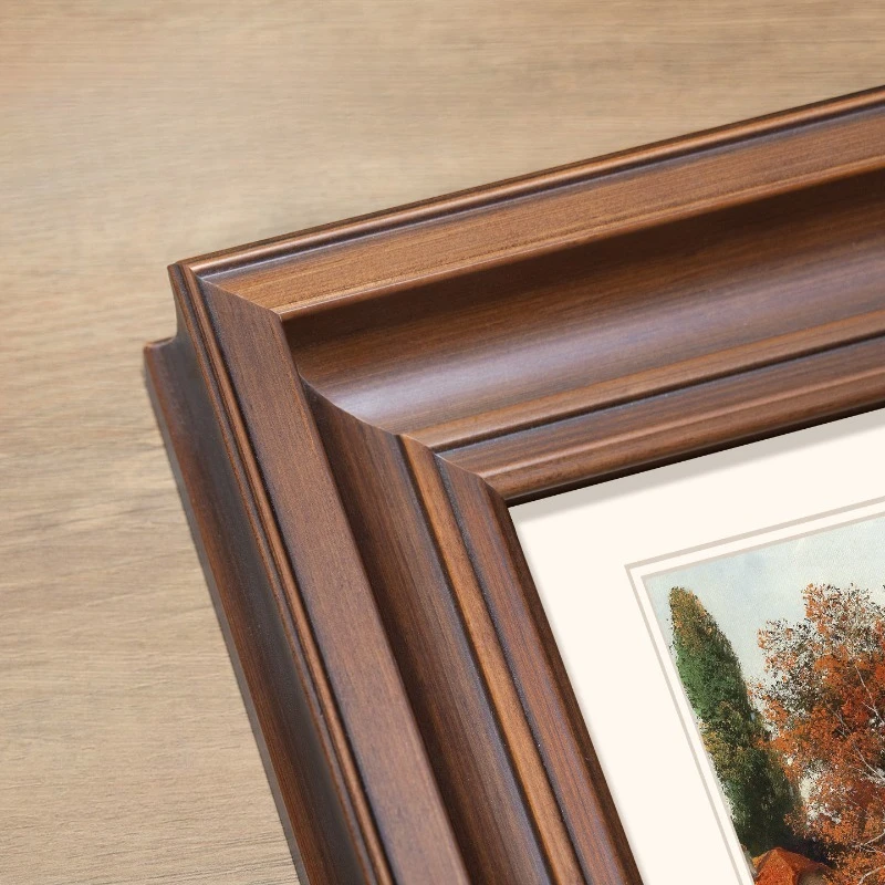 Simple and retro brown solid wood oil painting picture frame text desk decorating supplies wall arts bilderrahmen marcos fotos