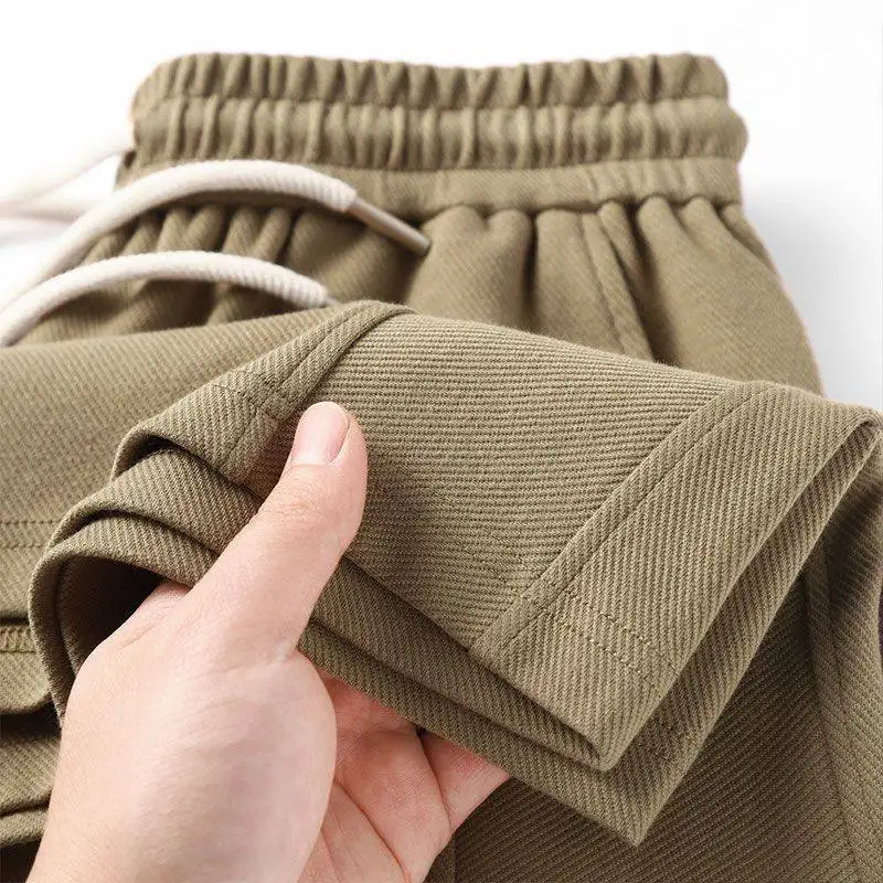 

High Quanlity Casual 260g Heavy-duty Twill Splicing Shorts Men's Khaki Loose and Comfortable Breathable Half Pants Summer Shorts