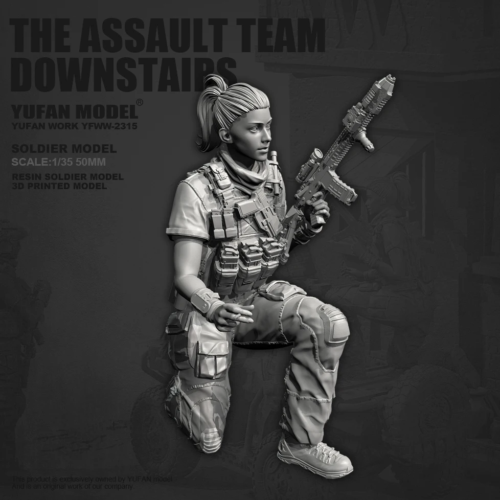 

YUFAN MODEL 1/35Resin Soldier Kit Colorless Self Assembly （3D Printing ）YFWW-2315/3D