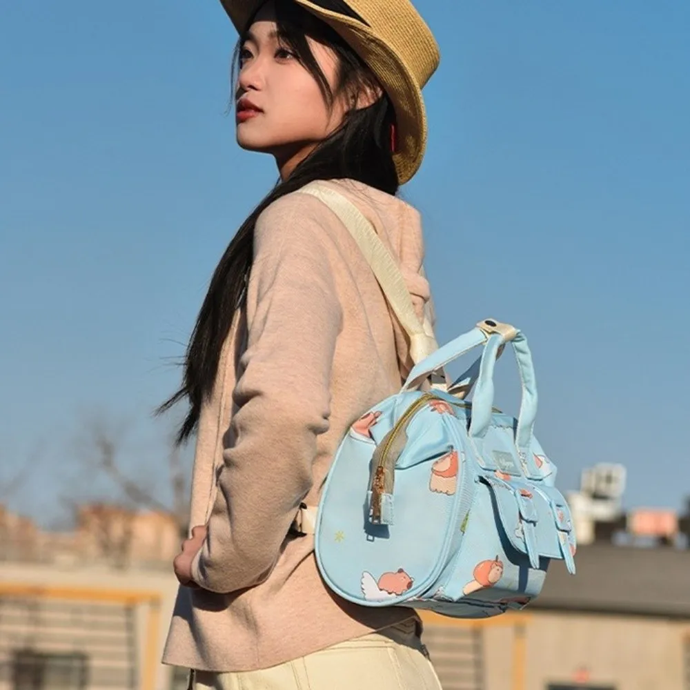 Nouveau sac à dos de voyage imprimé dessin animé grande capacité en Nylon Capybara maman sac ultraléger Portable sac à couches