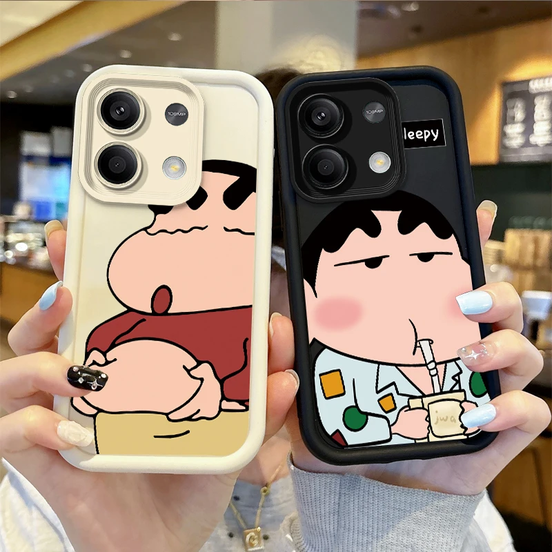 C-Crayon S-Shin Chan Cartoon Case For Redmi Note 13 12 Pro Plus 5G Note 13 12 11 10 9 Pro 12C 10C 9C A2 A1 Back Protective Cover