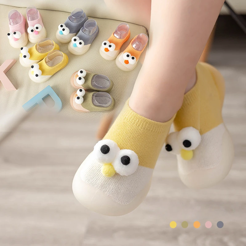 Summer New Combed Cotton Anti slip and Breathable Children's Soft Sole Shoes Baby Walking Shoes Mesh Faced Baby Floor Socks