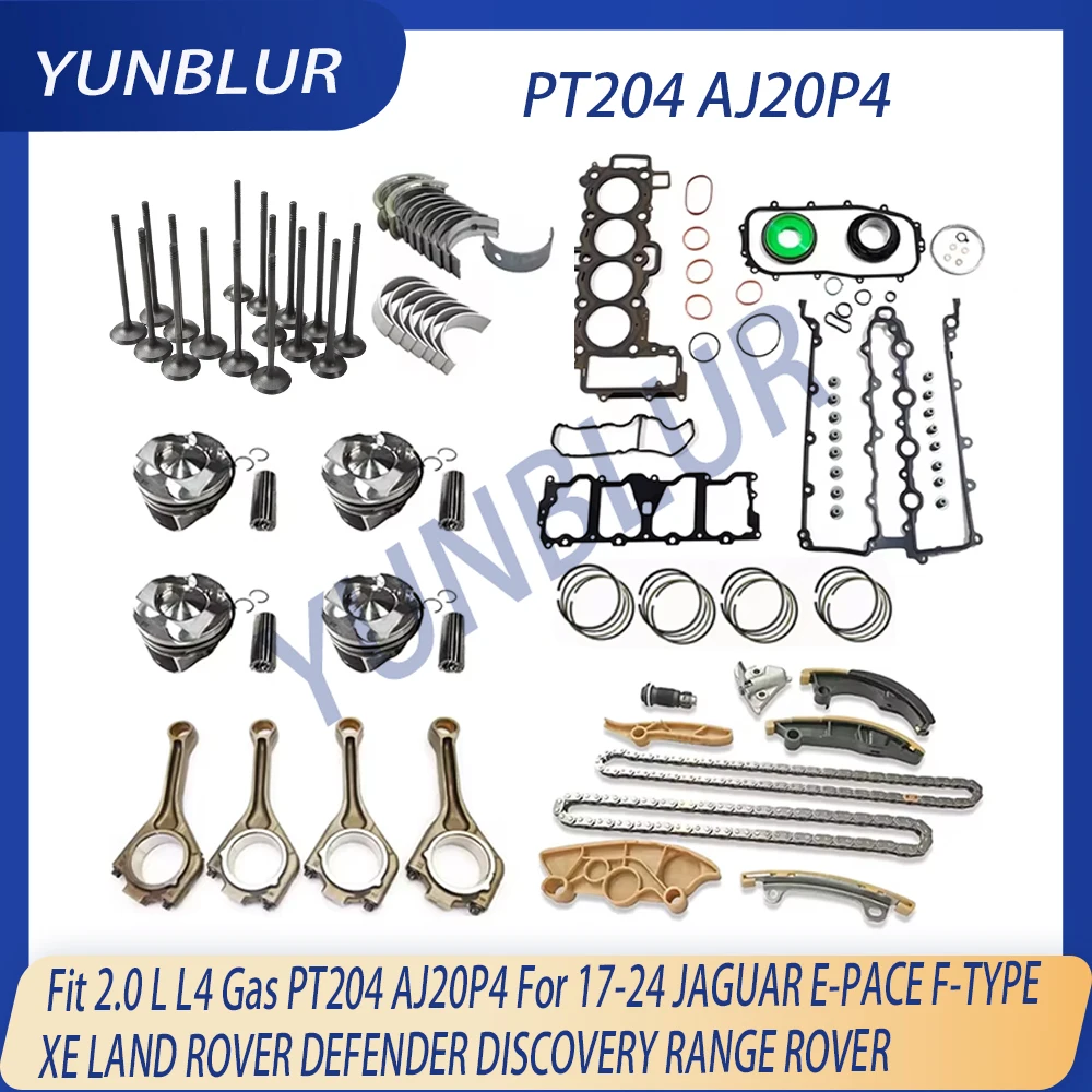 

STD Rebuild Gasket Set Timing Piston Bearing Valve Kit Fit 2.0 L L4 Gas PT204 AJ20P4 For 17-24 JAGUAR XE LAND ROVER RANGE ROVER