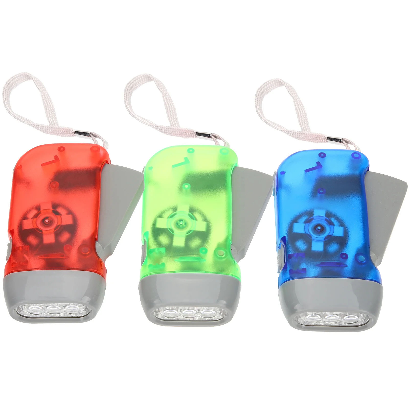  3 Pcs Spring Pole for Dogs Hand Crank Lantern Flashlights Bulk LED Scuba Diving