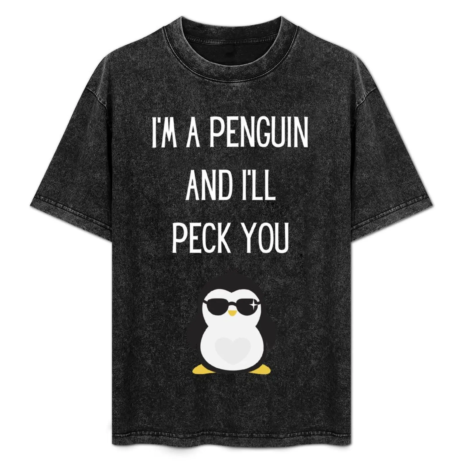 

I am a penguin and i will peck you-Chanwills designs T-Shirt Soft Basic Cotton Short Sleeve Tee