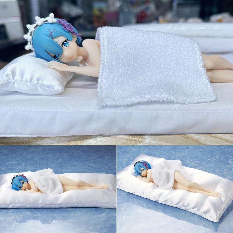 KDcolle Re:ZERO - Commencer une nouvelle vie dans un autre monde - Figurine d'action Rem partageant un lit - Figurine Ram/Emilia - Modèle de poupée - Jouets